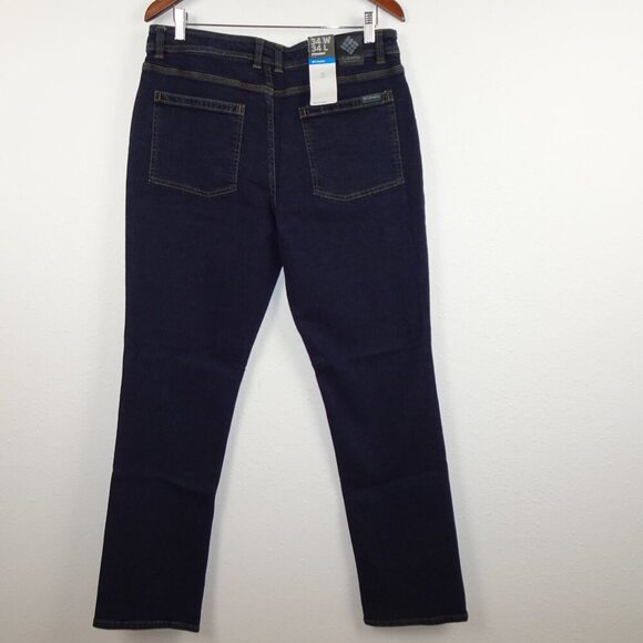 Columbia Straight Leg Jeans Men's Size 34x34 Blue Stretch Denim Hideaway Springs - Picture 4 of 10